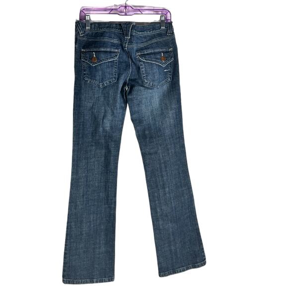 Womens Roxy Malibu Baby Bell Fit Blue Boho Chic Denim Jeans 9 NWT - Picture 6 of 6